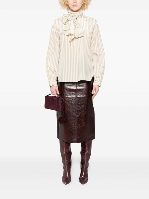 FORTE FORTE TIE NECK SHIRT